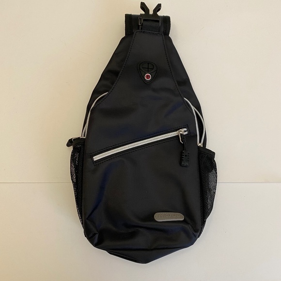 Mosiso Black Crossbody Backpack - Picture 1 of 10